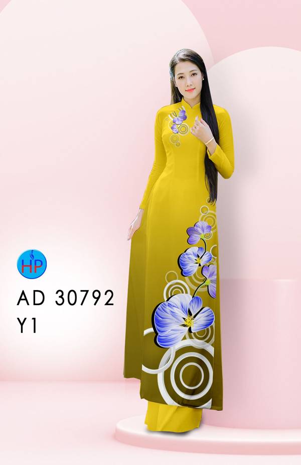 Vải Áo Dài Hoa Lan AD 30792 47